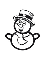 Schneemann strohhut lustig