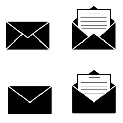 Envelope, letter icon set