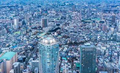 Fototapeta premium Asia business concept for real estate and corporate construction - panoramic modern city skyline aerial view of Ikebukuro in tokyo, Japan