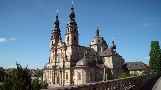 The Cathedral of St. Salvator in Fulda (Cathedral of Fulda) is the cathedral church of the Diocese of Fulda and the Holy Sepulcher of St. Boniface, Sep. 2017, Fulda, Germany