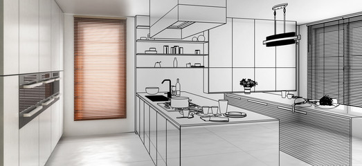 Contemporary Kitchen Concept (panoramic)