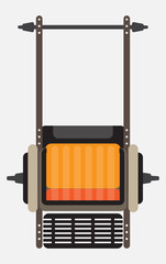 Top View of Hand pulled rickshaw