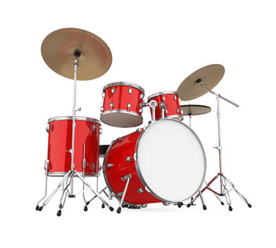 Red Drum Kit Isolated