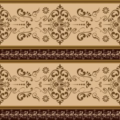 Vintage ornamental background, vector lace texture, seamless floral pattern