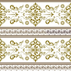 Fototapeta premium Vintage ornamental background, vector lace texture, seamless floral pattern