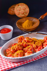 sausage in curry sauce