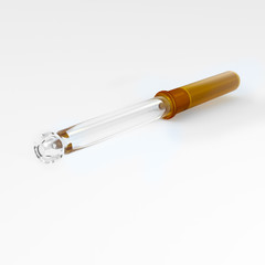 3d rendering medicine pipette for liquid medicines convenient medical instrument laboratory white isolated background