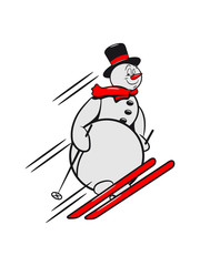 Schneemann ski fliegen springen