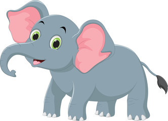 Obraz na płótnie Canvas cute elephant cartoon