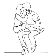 couple in love kissing