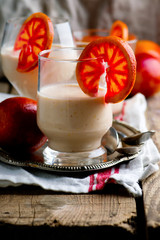 BLOOD ORANGE PANNA COTTA in to the glass