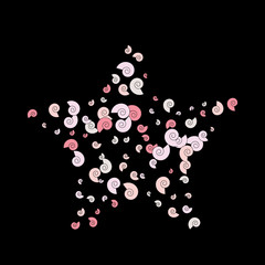 Vector Confetti Background Pattern. Element of design. Color spirals on a black background