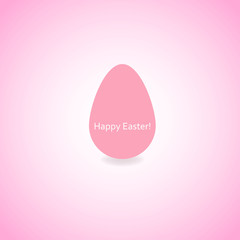 Easter greeting card. Happy Easter. Egg on a pink background. Vector illustration