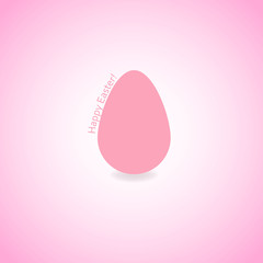 Easter greeting card. Happy Easter. Egg on a pink background. Vector illustration