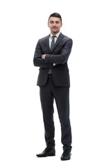 portrait in full growth. a modern businessman