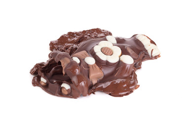 Melted chocolate easter bunny