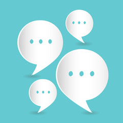 white dialog speech bubble