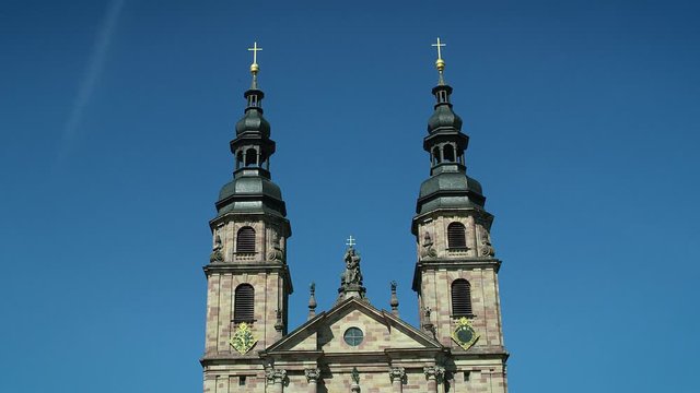 The Cathedral of St. Salvator in Fulda (Cathedral of Fulda) is the cathedral church of the Diocese of Fulda and the Holy Sepulcher of St. Boniface, Sep. 2017, Fulda, Germany