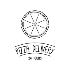 Pizza icon. Pizza delivery.  illustration