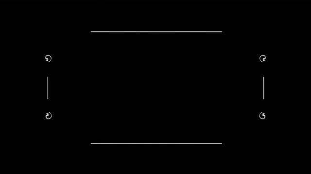 The frame of the text dialogue window with the animation of plants and patterns.