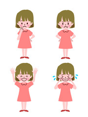 女の子　ジェスチャー　セット