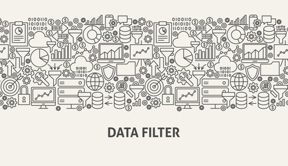 Obraz premium Data Filter Banner Concept
