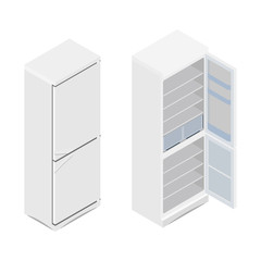Isometric refrigerator icon