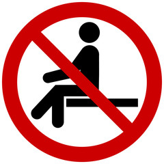 No sitting. Do not sit on surface - obrazy, fototapety, plakaty