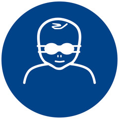 Infants must be protected with opaque eye protection
