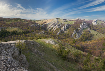 Summer landscape of the southern Crimea RUSSIA.