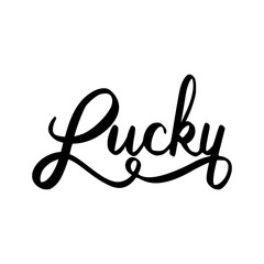 Lucky word lettering