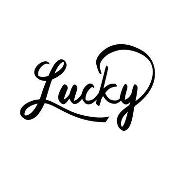 Lucky word lettering