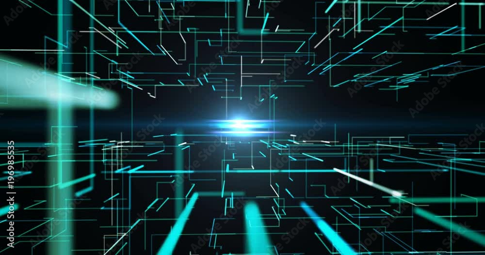 Poster digital grid and number in virtual space ,represent data connections and global network concept,4k s