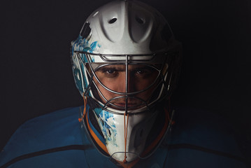 Hockey goalie in the mask