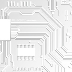 Vector circuit board illustration. Abstract technology.