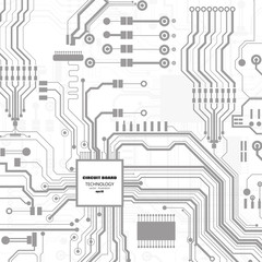 Vector circuit board illustration. Abstract technology.