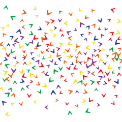 Fototapeta na wymiar Vector Confetti Background Pattern. Element of design. Colorful arrows on a white background