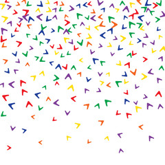 Vector Confetti Background Pattern. Element of design. Colorful arrows on a white background