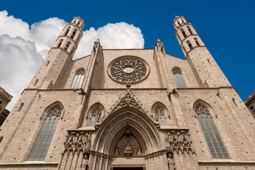 Obraz premium Church of Santa Maria del Mar - Barcelona Spain