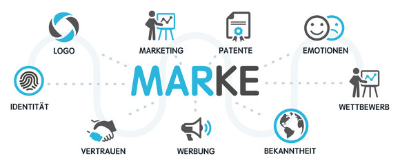 MARKE Vektor Grafik Icons Priktogramme