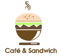 café;pétit ; déjeuner; pain; sandwich,gâteau;salade