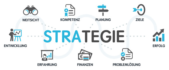 STRATEGIE Vektor Grafik Icons Priktogramme