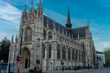 Our Lady of the Sablon Church in Brussels, Belgium, Europe