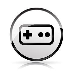 video game icon on white background