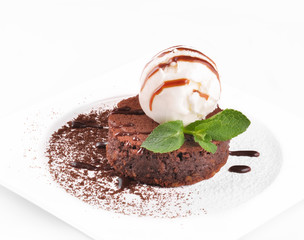 dessert on a white background