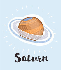 Realistic planet Saturn. 