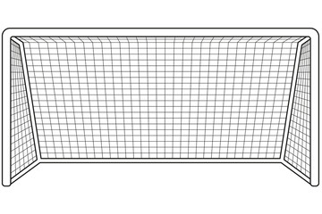 Black and white soccer gate icon.