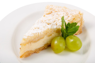 dessert on a white background