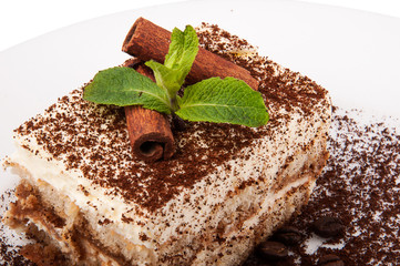 dessert on a white background