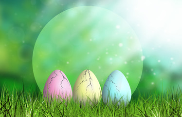 background of easter eggs